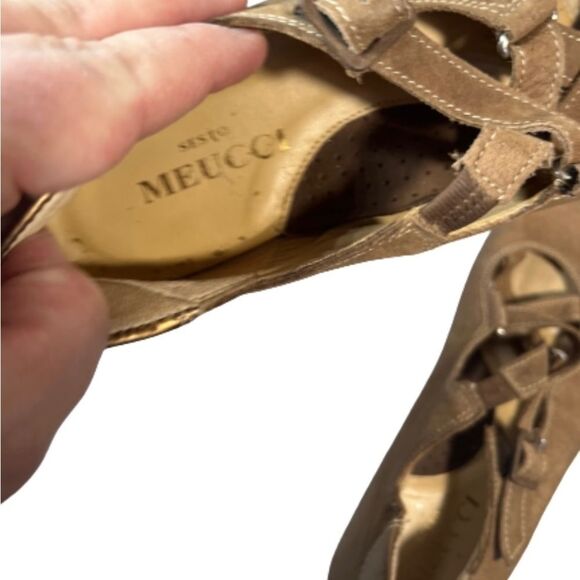 SESTO Meucci leather slip on STRAPPY ballet flats - Picture 7 of 10